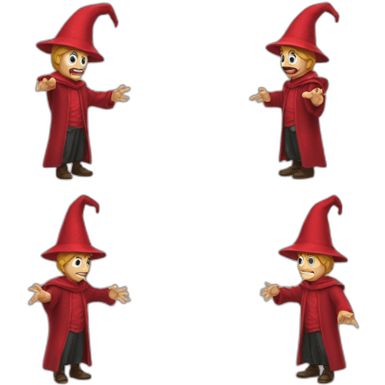 evil wizard coding genius with powerful hands and red hat emoji