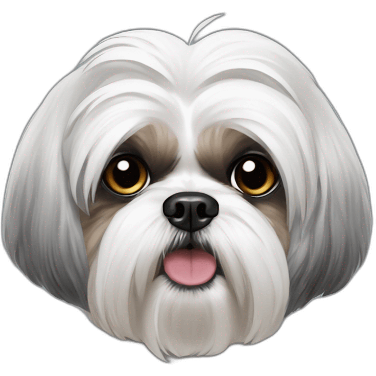 maltese-shih tzu -angry- grey ears emoji