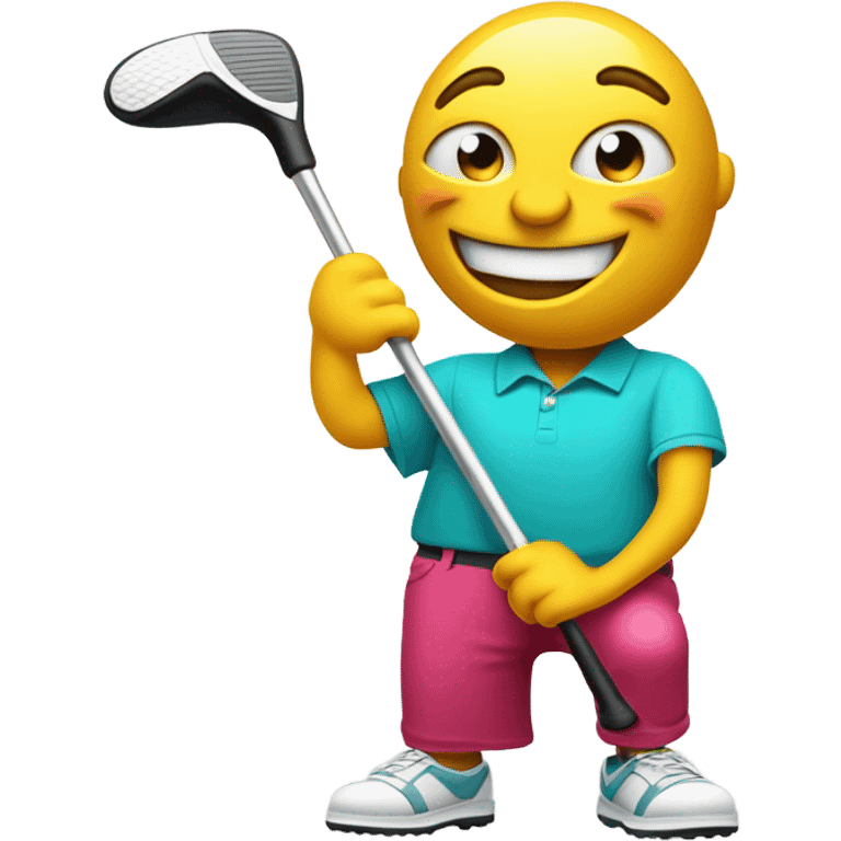 Funny golfer emoji