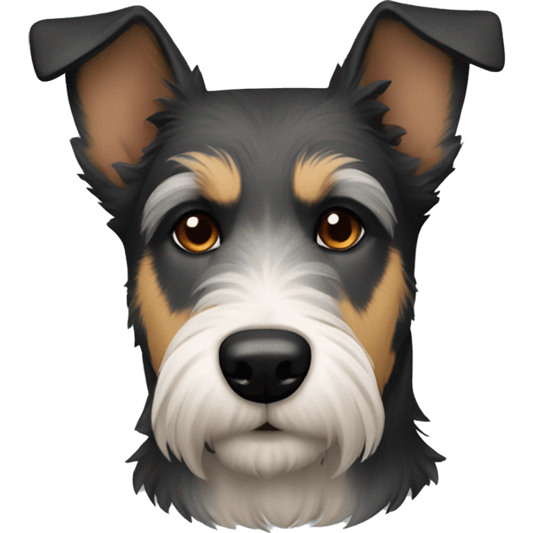 Dog schnauzer mix German shepherd emoji