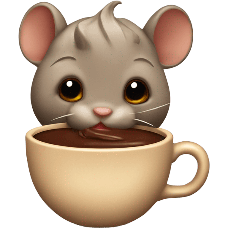 Ardilla tomando chocolate caliente emoji