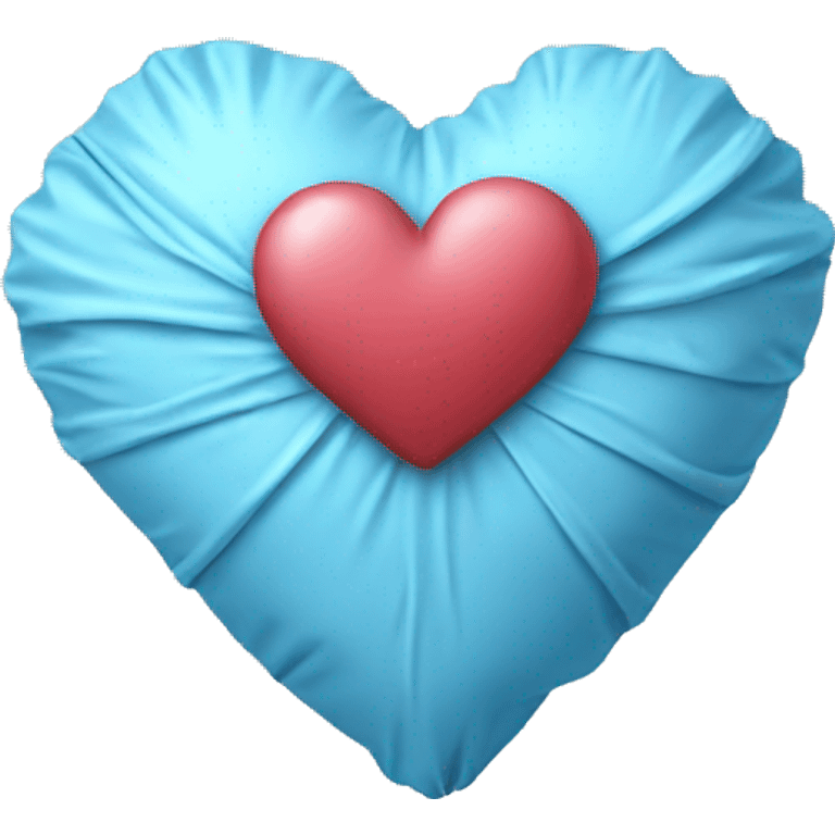 a soft blue heart in a wrapper emoji