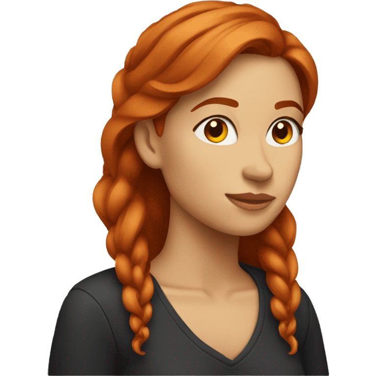 redhead woman side profile  emoji