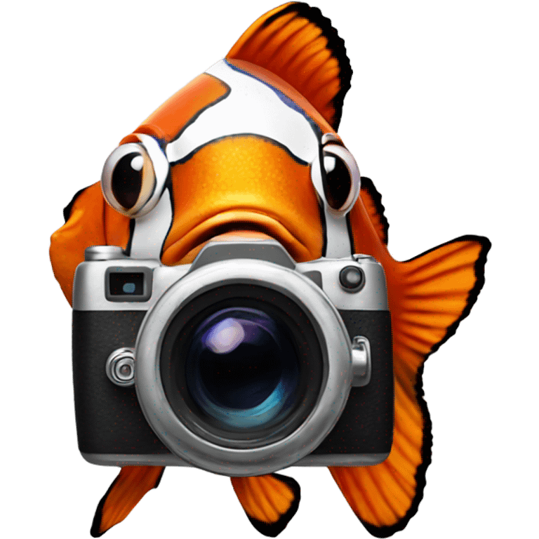 Clown fish with a camera  emoji