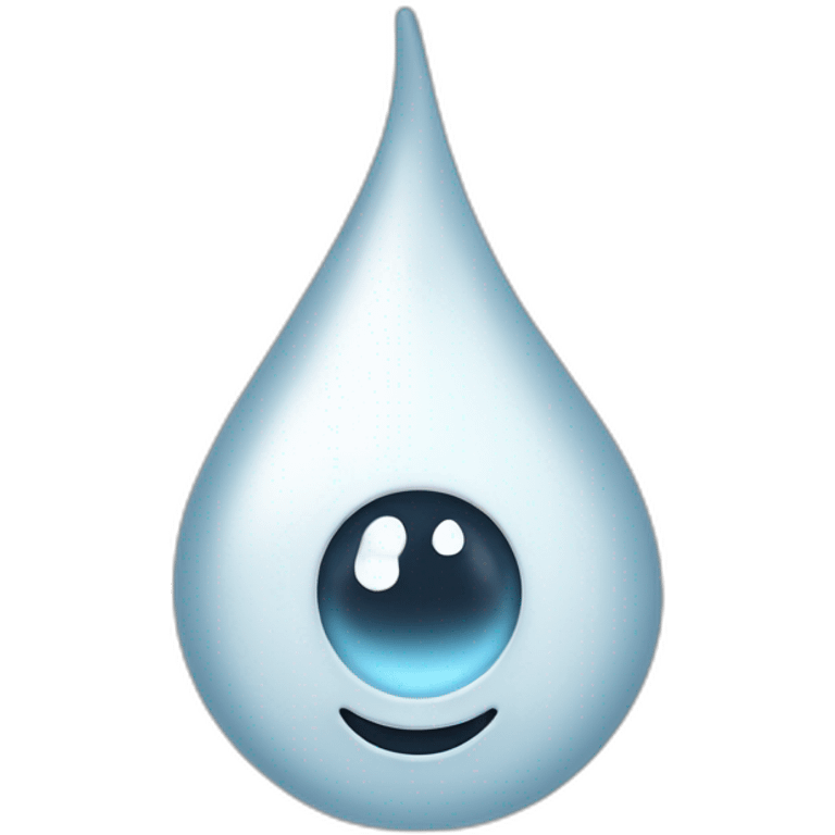 white water drop with face emoji