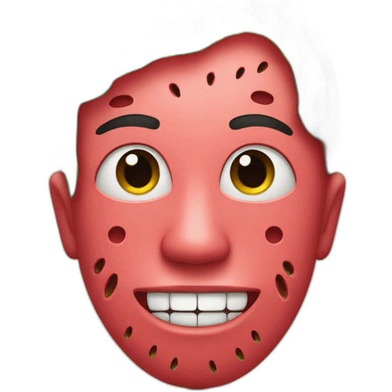 Watermelon face emoji