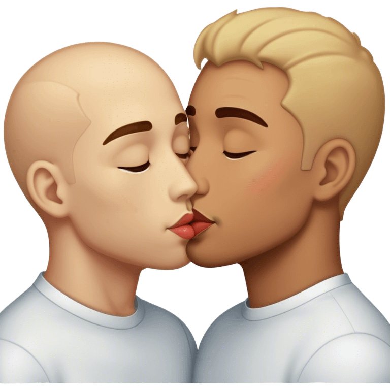 Guys kissing emoji