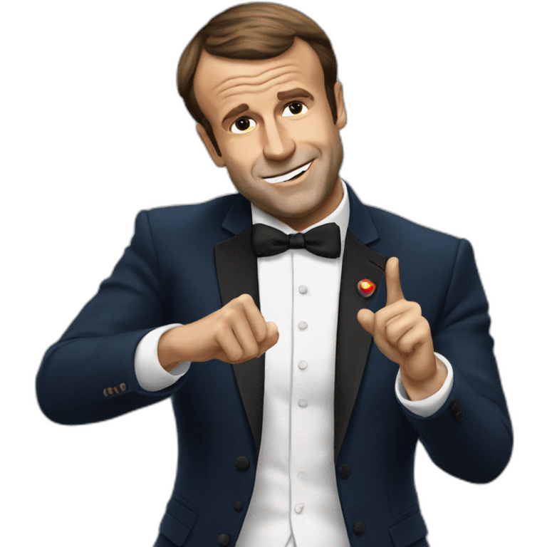 Macron qui dab emoji