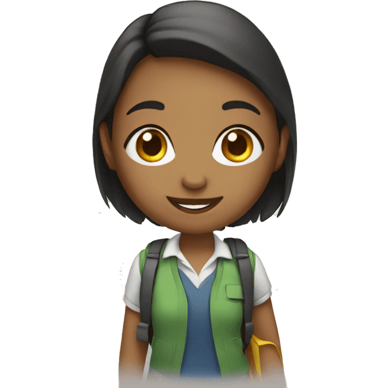 a girl go to school emoji