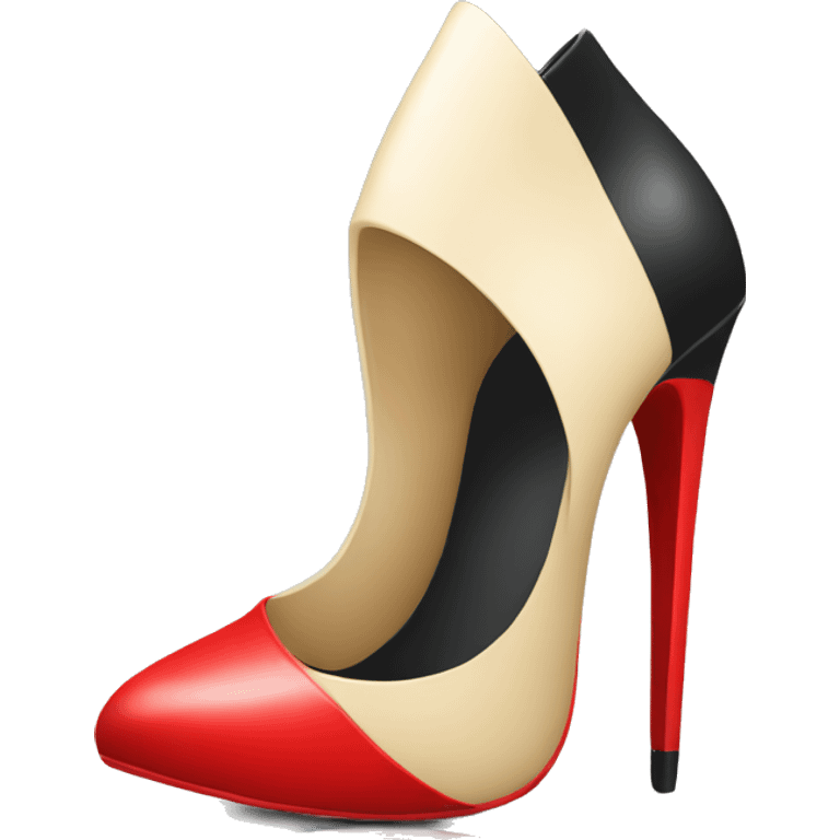 black high heel with red bottom emoji