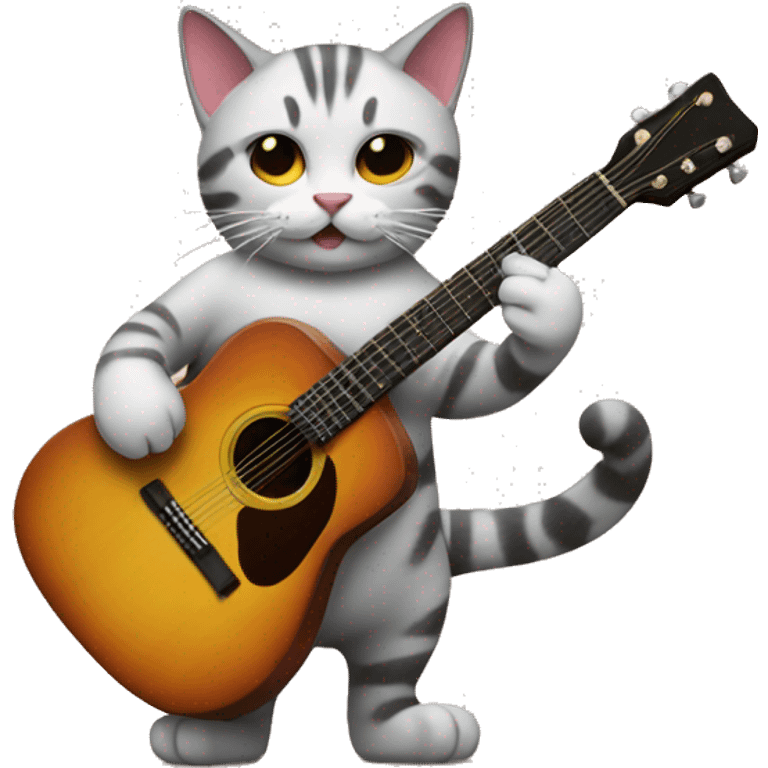 cat with a  guitar emoji