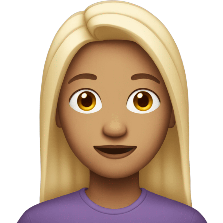 person with a middle part emoji