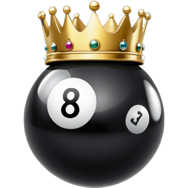 8ball with gold crown emoji