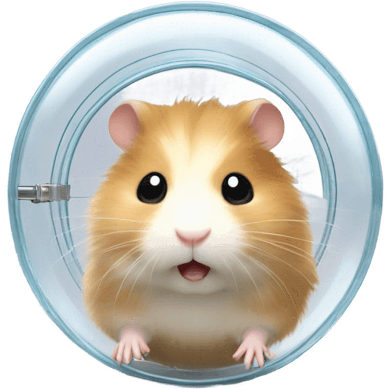 Hamster running in a hamster wheel  emoji