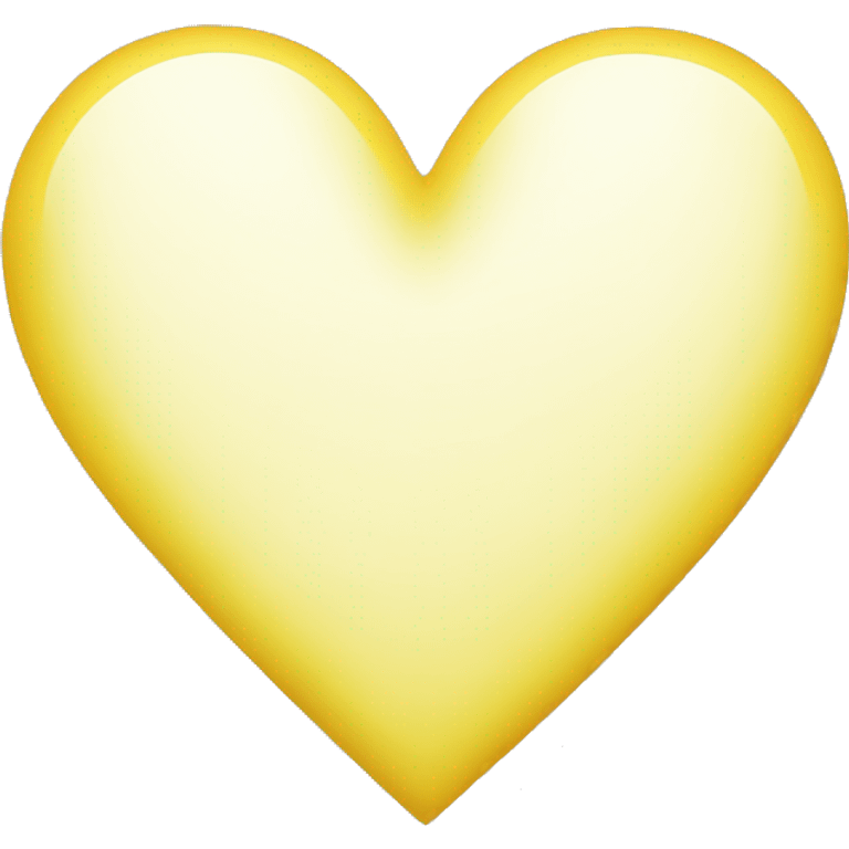 light yellow heart ios  emoji