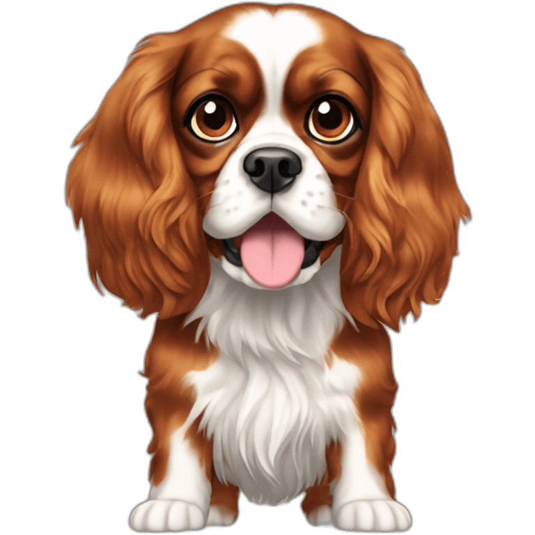 dog Cavalier King Charles Spaniel full height emoji