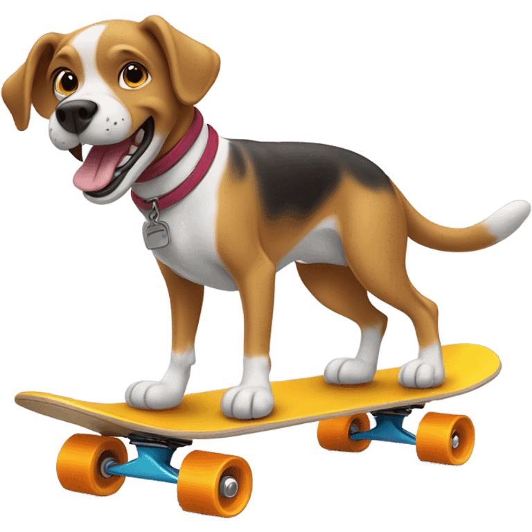 Dog skateboarding  emoji