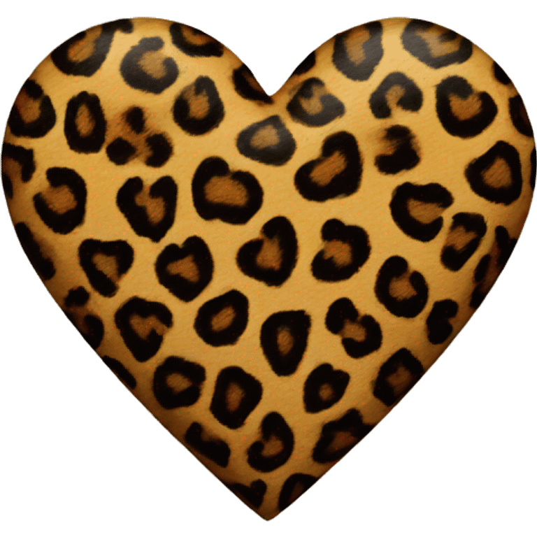 Leopard print heart emoji