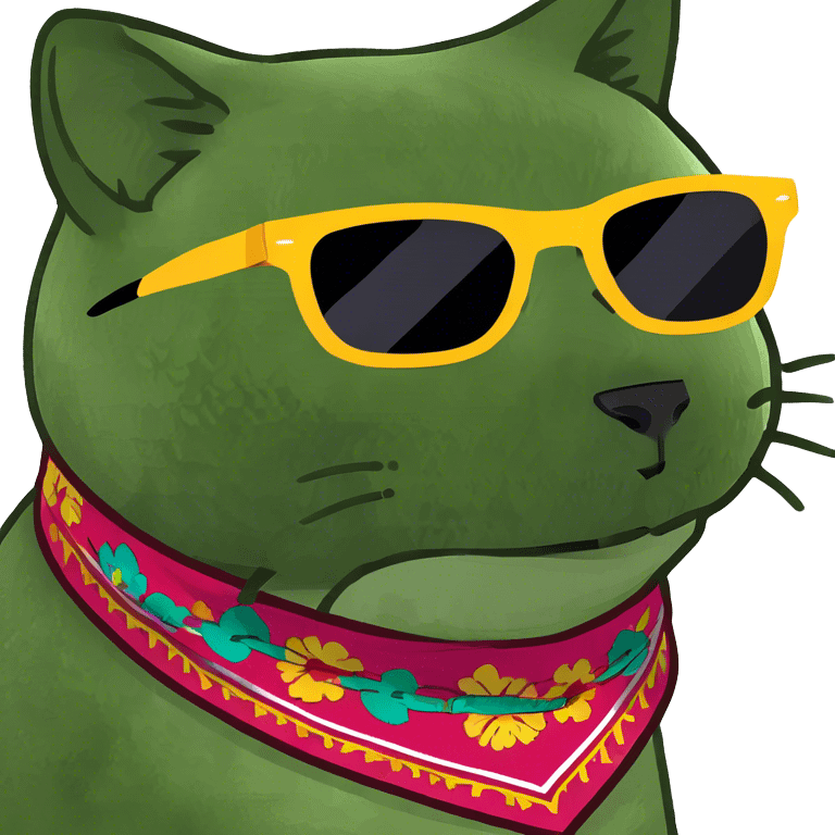 Cat with sunglasses emoji