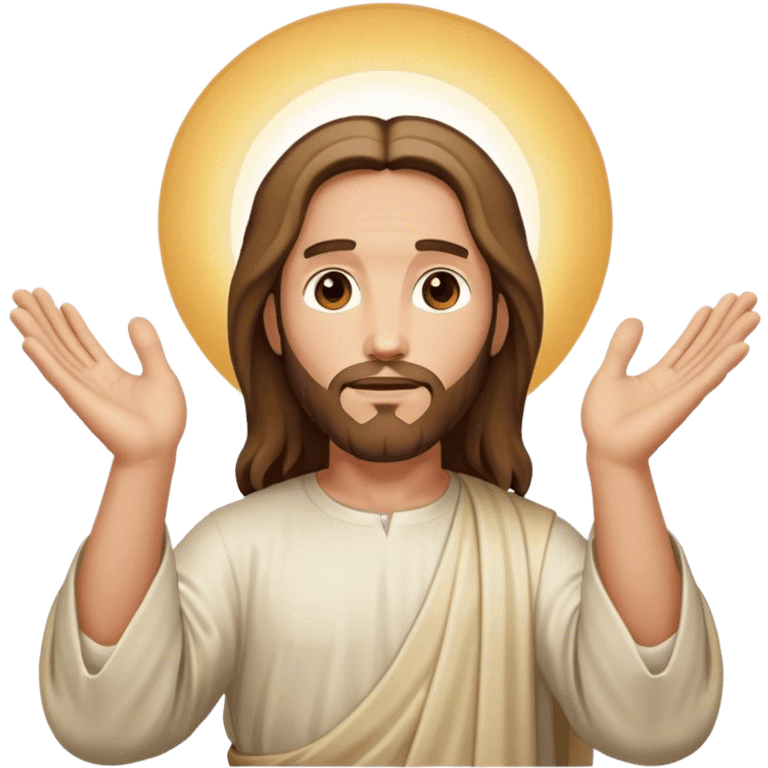 Jesus with hands out emoji