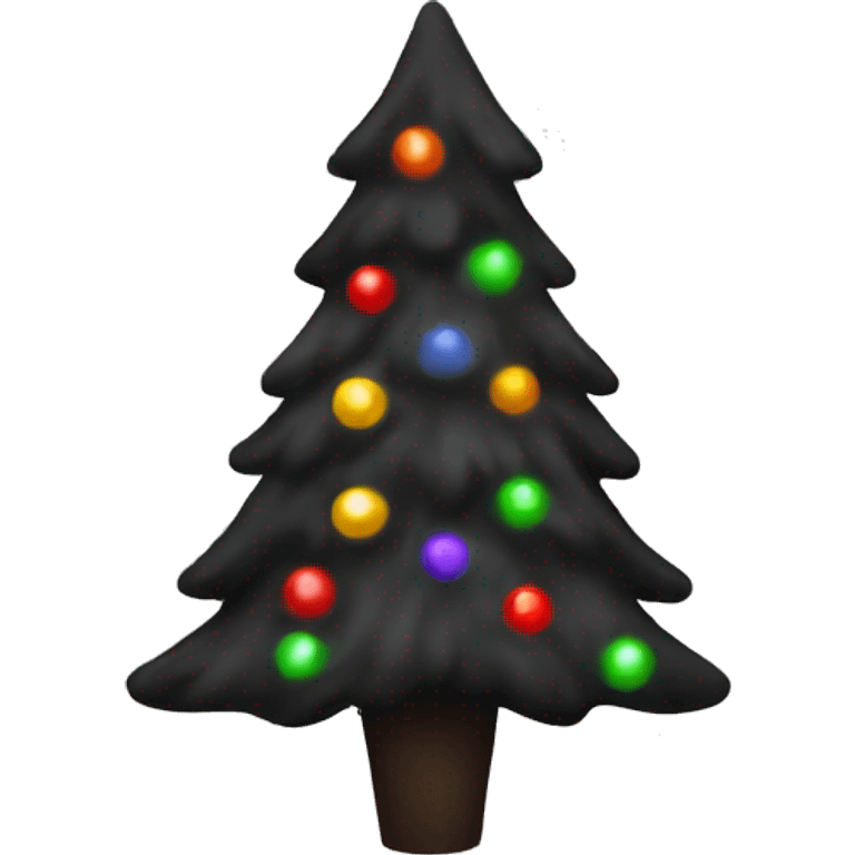 black christmas tree emoji