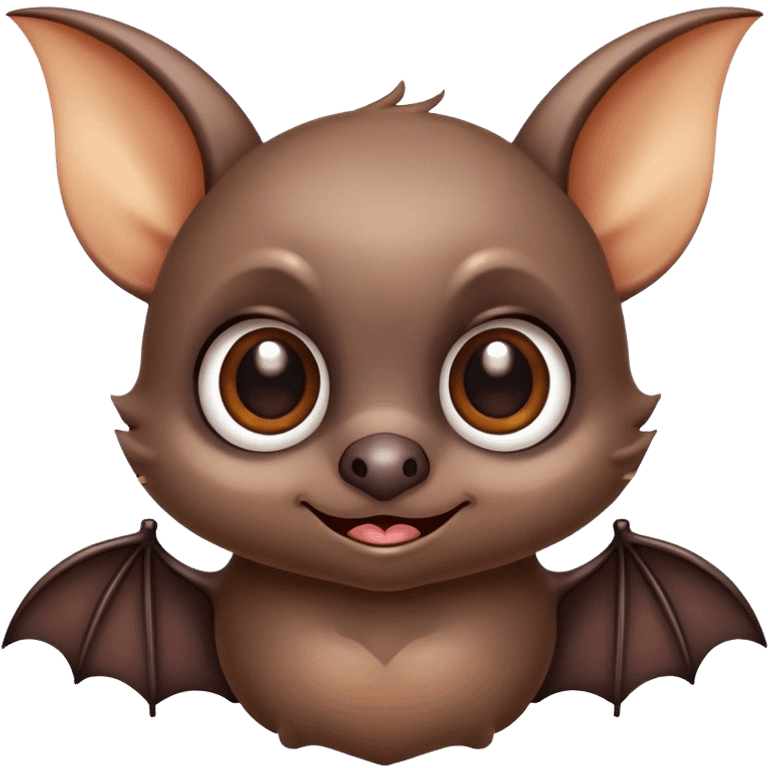 Cute lil bat with big brown eyes emoji