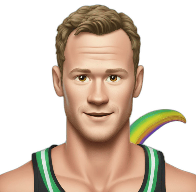 Jonathan Toews as rainbow beach bum emoji