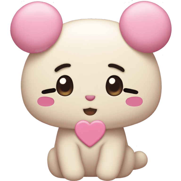 Sanrio cute Cogimyun with pink hearts emoji