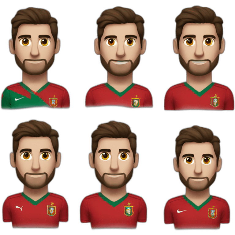 Leonel messi con uniforme de portugal emoji