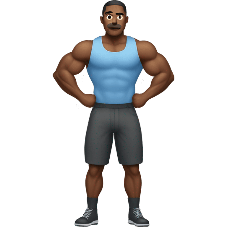 man with muscle body emoji