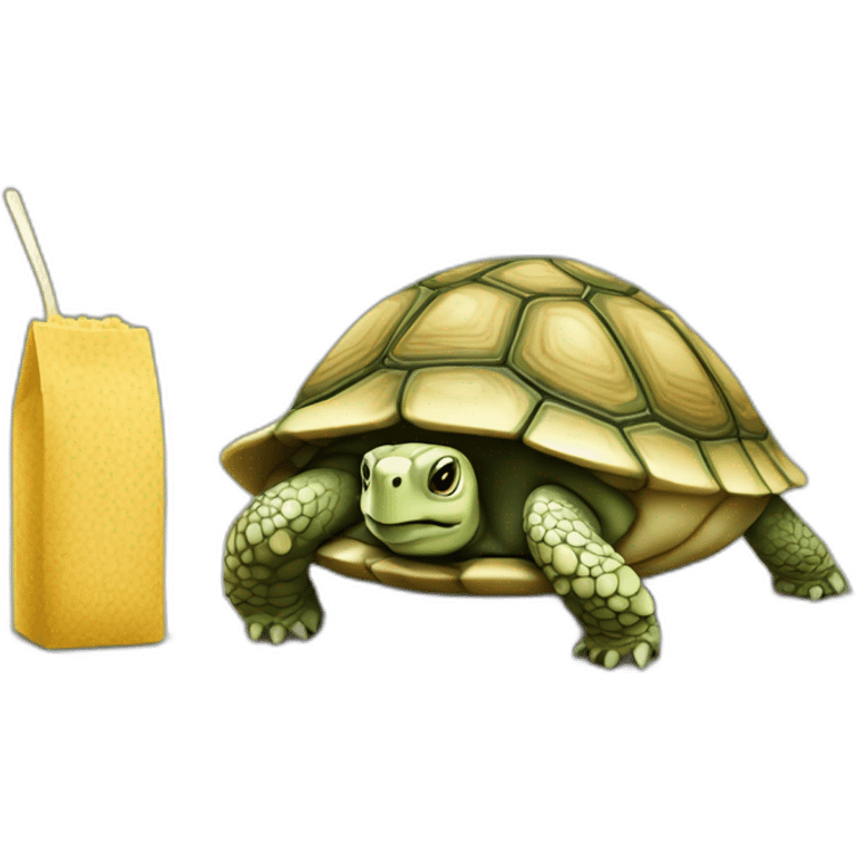 Tortue entrain de manger un gre emoji