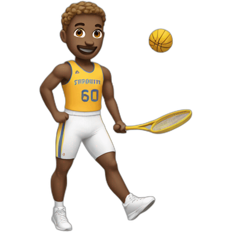 athlete with a discount emoji