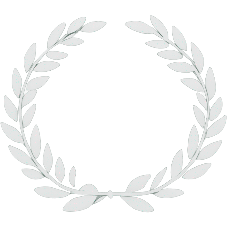 a very simple and clean laurel wreath emoji