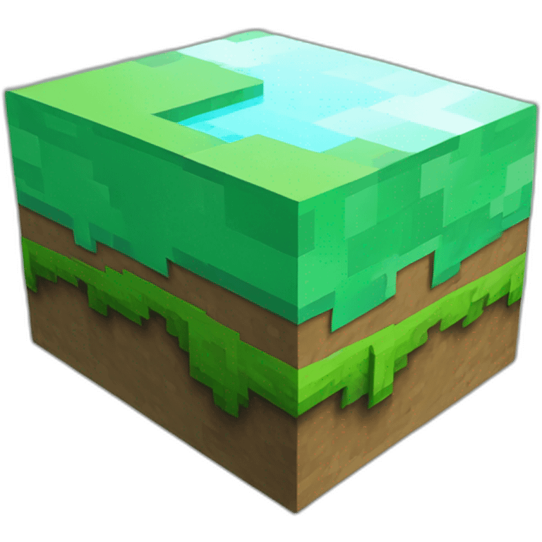 Minecraft 3d grassblock emoji