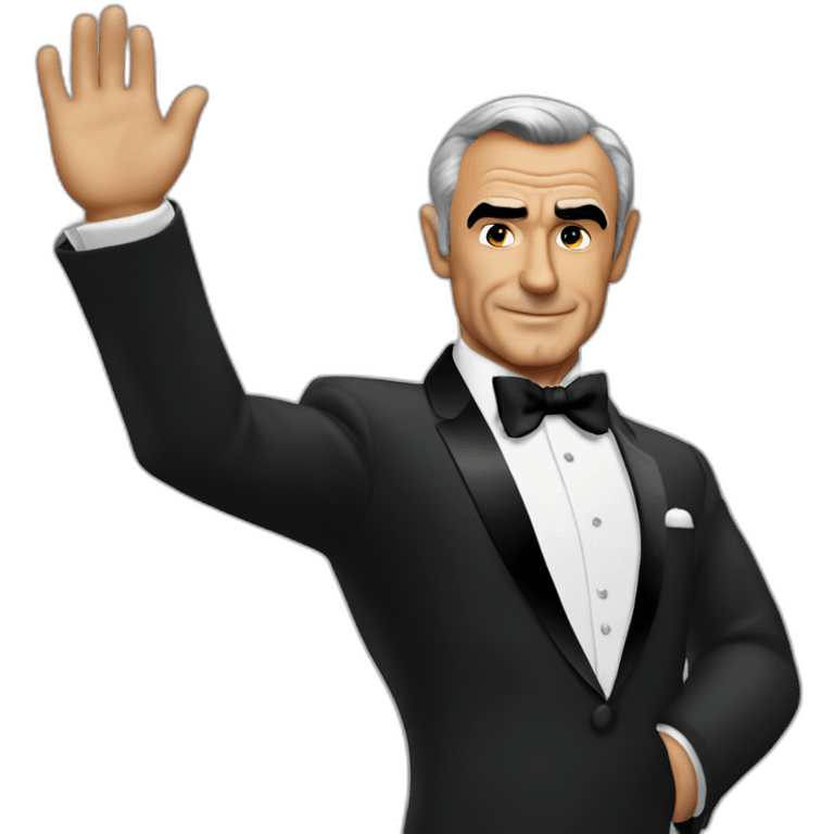 Sean connery as james bond waving emoji