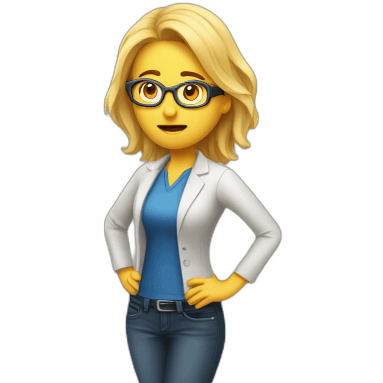 frustrated QA Tester lead woman version from Orava emoji