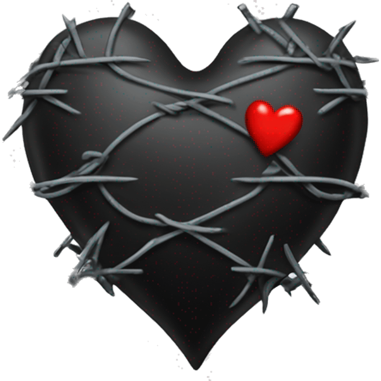 gothic heart with barbed wire emoji