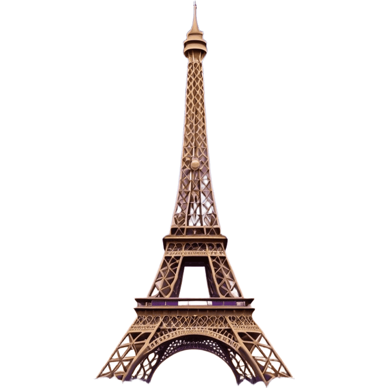 Cinematic Realistic Eiffel Tower Landmark Emoji, depicted with the iconic iron lattice structure against a twilight sky rendered with dramatic, luminous lighting and intricate detail. emoji