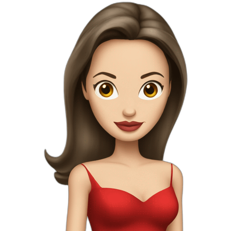 Angelina Jolie in a red dress emoji