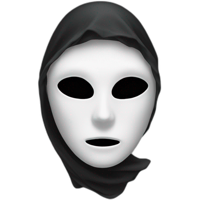 Ghost mask and black headscarf emoji