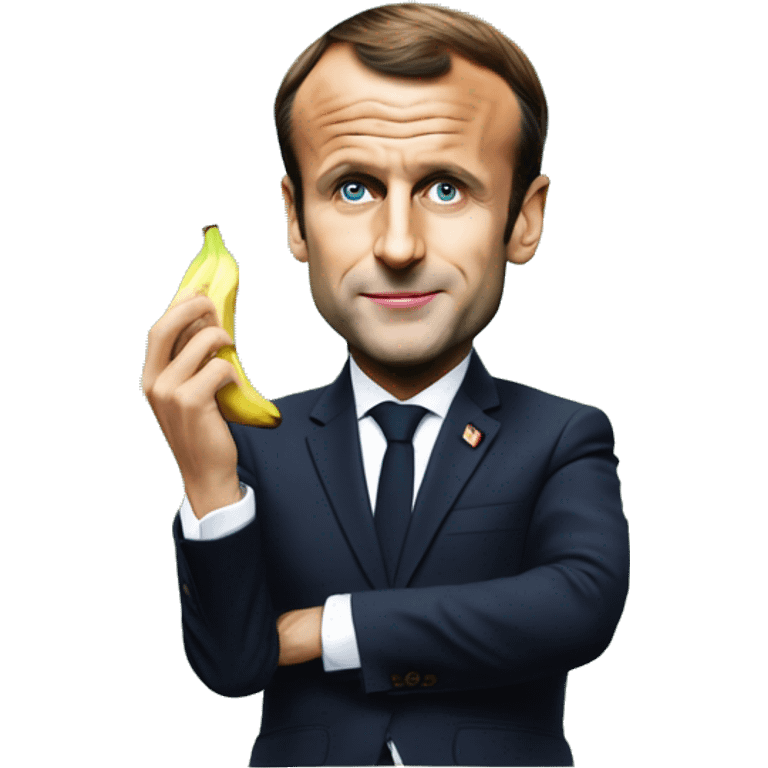 emmanuel macron qui mange une banane emoji