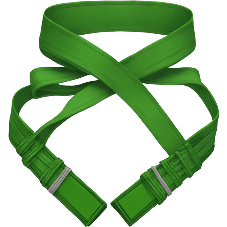 Green tied martial arts belt emoji