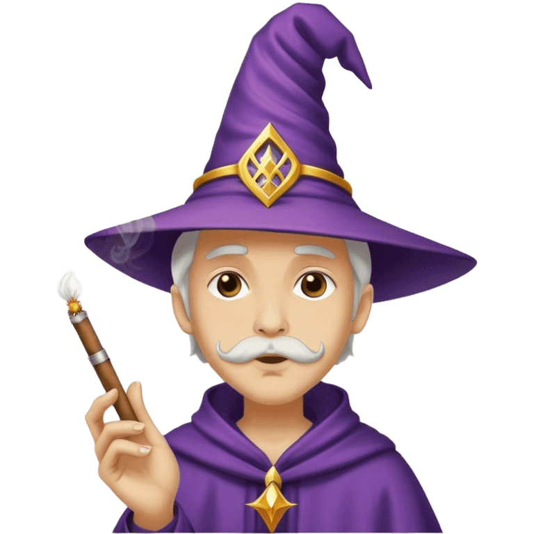 Weed wizard smoking blunt  emoji