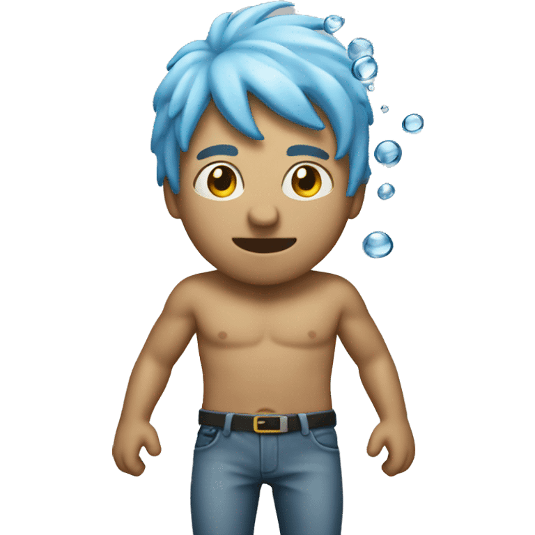 Man with water shooting out of his pants emoji