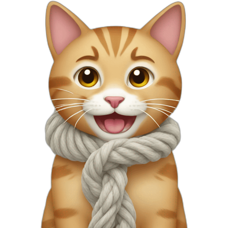 Cat Playing with wool emoji