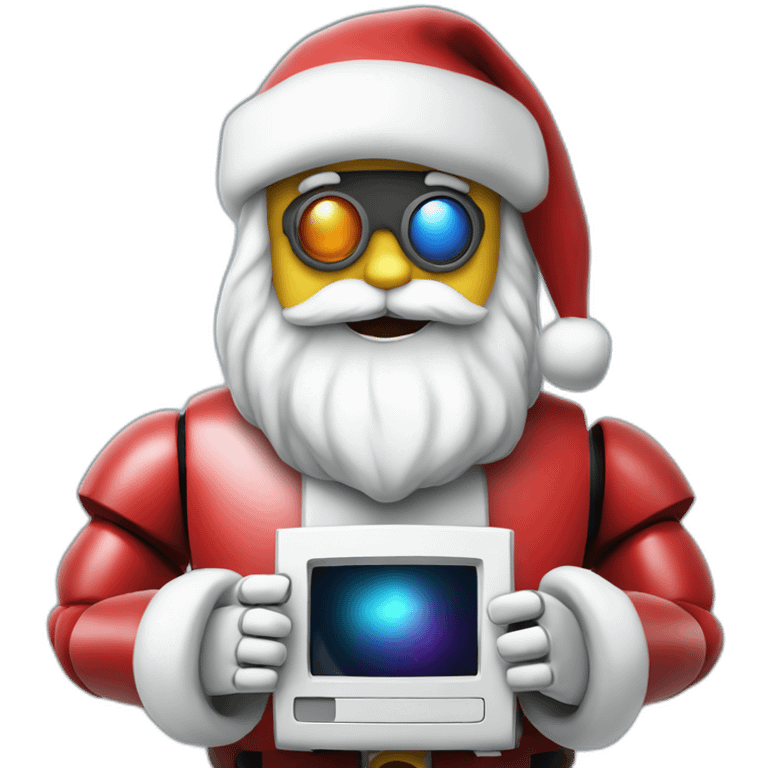 technologic christmas computer santa robot emoji