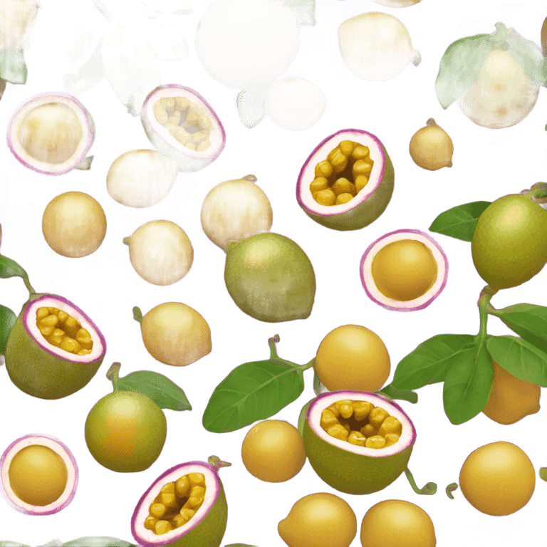 Cute passion fruit  emoji