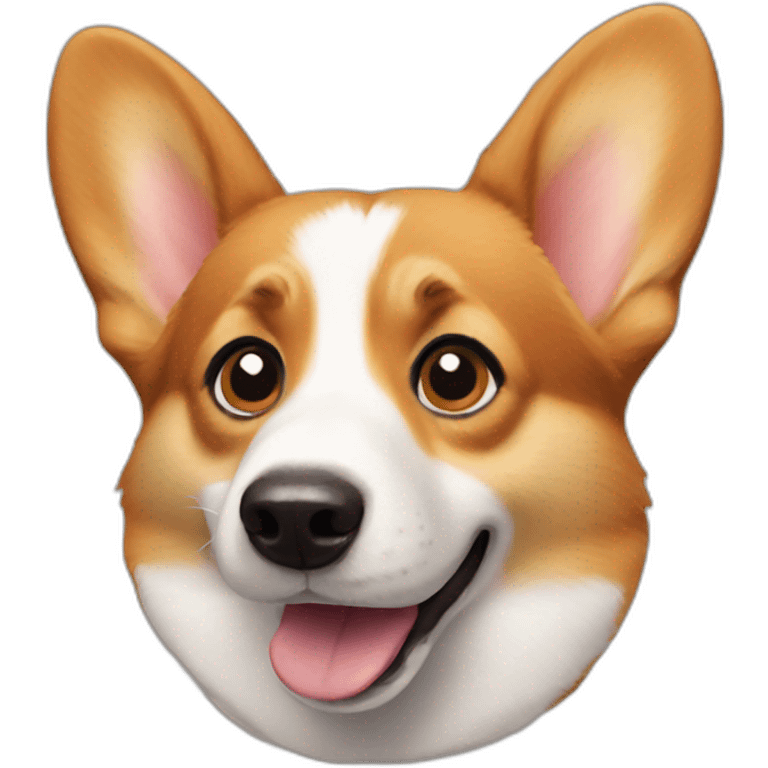 A corgi very surprised emoji