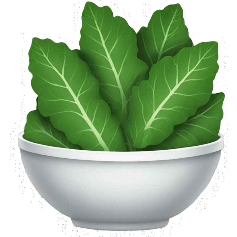 Collard greens in bowl emoji