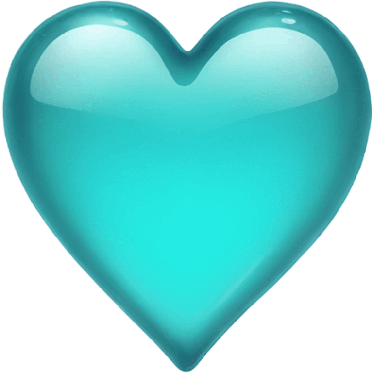 Glass Aqua heart emoji